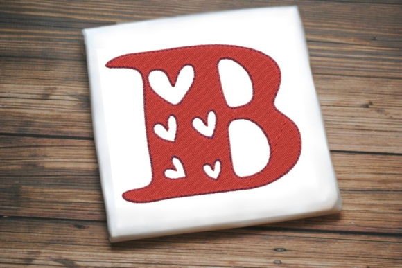 Alphabet Letter B Multi Heart