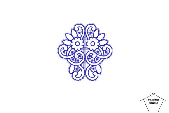 Blue Floral Square