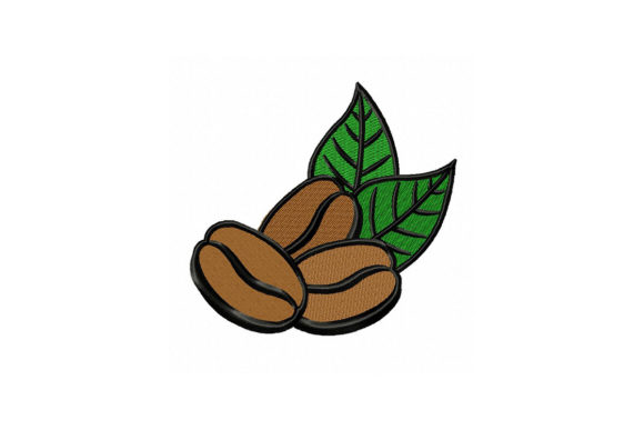 Coffee Beans with Leaves