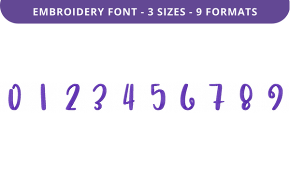 Country Garden Font 0 to 9