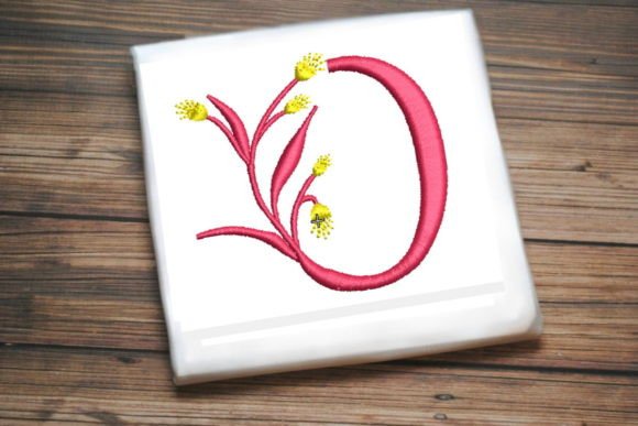 Floral Monogram Letter O