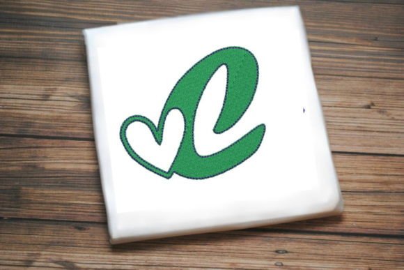 Letter C with Beautiful Heart