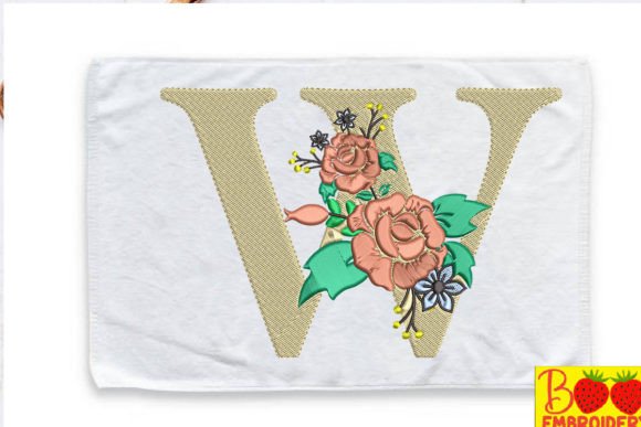 Letter W and Flower