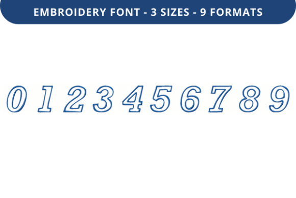 Sells Word Font 0 to 9