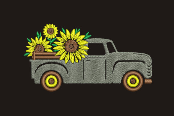 Truck with Sunflower
